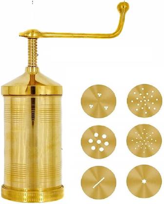 Indian Cloud Chakli Press Maker / Idiyappam Machine Brass With 6 Different jalis chopper etc. Chopper