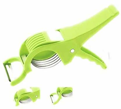 om shiv art Vegetable Cutter Peeler Green (Color May Vary) Multi 5 Laser Blade Vegetable and Fruits Cutter/Chopper Multi-Colour Vegetable Chopper