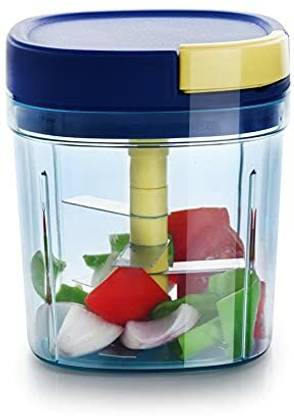 DDecora 1000 ML 5 Stainless Steel Blade Dori Chopper, Quick Handy chopper XXL Size Vegetable & Fruit Chopper
