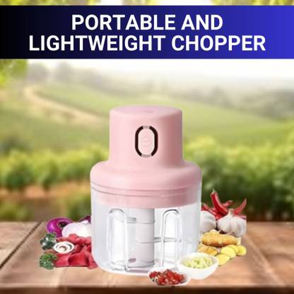 FRONY Chopper (Electric Rechargeable Chopper) for Kitchen Vegetable Garlic Onion B161 Electric Vegetable & Fruit Chopper