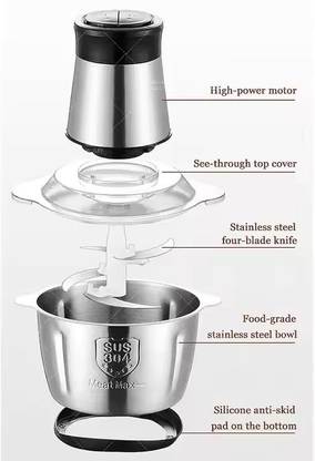 R.T. Impex Heavy Food Chopper,Vegetables,Onion, Garlic Slicer Machine, Fruit & Nuts Blender Electric Vegetable & Fruit Chopper