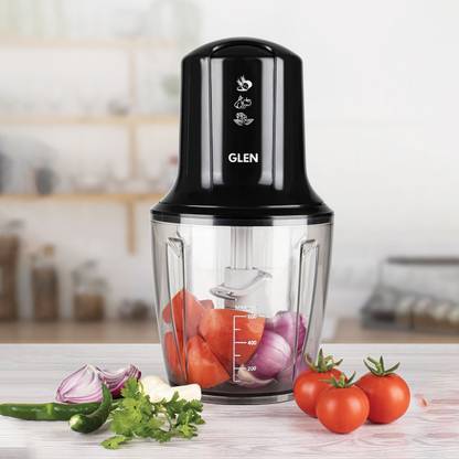 Glen by GLEN Electric Chopper 3 Stainless Steel Blades Turbo Plus Electric Vegetable & Fruit Chopper
