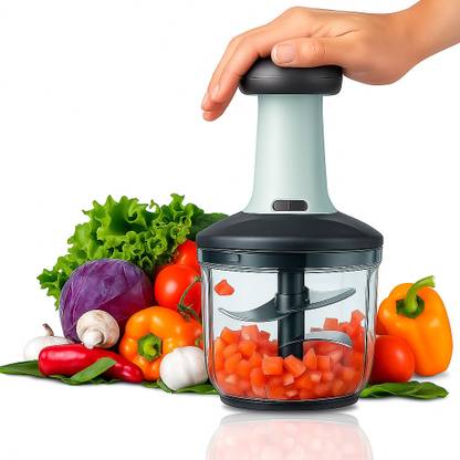 Excellent by YOUONE Hand Push Chopper with 4 Blades for Effortless Chopping Vegetables & Fruits Vegetable & Fruit Chopper