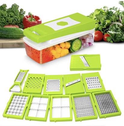 Vixora 13 IN 1 Quick Dicer Vegetable & Fruit Grater & Slicer Vegetable & Fruit Chopper