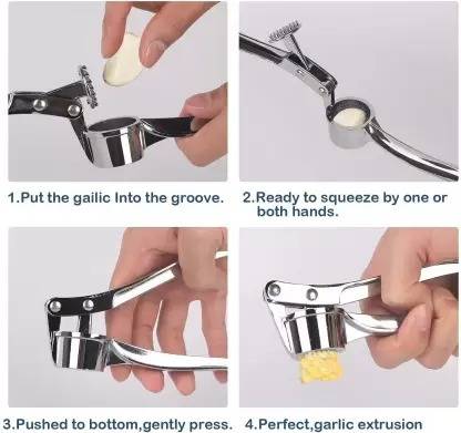 Agatsya Enterprise Stainless Steel Garlic Press Vegetable Chopper