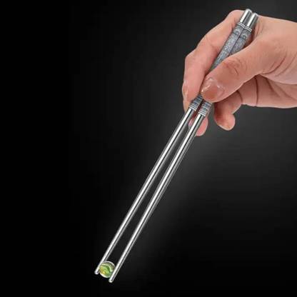 Hichaki Traders Eating, Chewing, Decorative, Cooking, Training Stainless Steel Chinese, Japanese, Korean, Vietnamese Chopstick