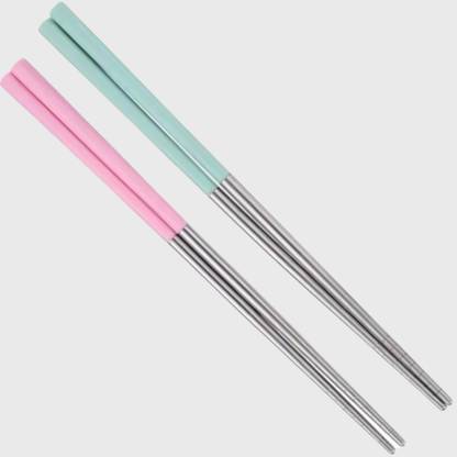 Hichaki Traders Eating, Cooking, Chewing, Training, Decorative Stainless Steel, Silicone Korean, Chinese, Japanese, Vietnamese Chopstick