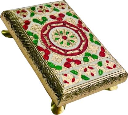 cheadle Meenakari Wooden All Purpose Chowki