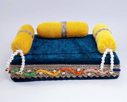 R D Handicraft Thakur ji Singhasan,Laddu Gopal ji Singhasan Usable 0 to 3 no Laddu Gopal ji Silk All Purpose Chowki
