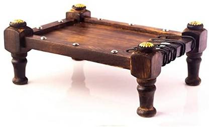 shrikavi wooden khat Chowki Khatli for showpiece Decorative Showpiece For All Purpose Wooden All Purpose Chowki