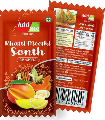 Add me Khatti Meethi sonth 48 sachets, Sweet Chutney sauces and dips Chutney Paste