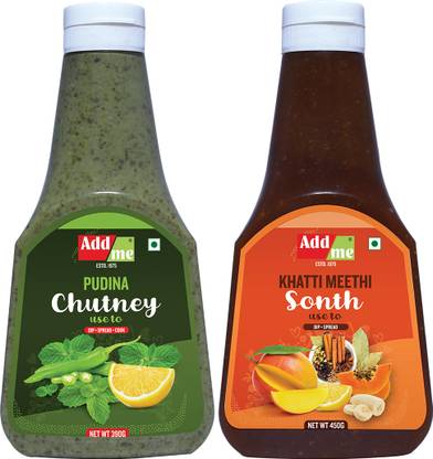 Add me Homemade Chutney Combo Meethi Sonth 450g + Pudina Chutney 390g Chutney Paste
