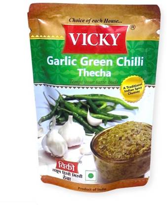 Vicky Garlic Green Chilli Thecha Chutney Paste