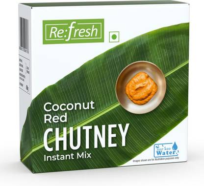 Refresh Red Chutney Instant Mix All Natural & Traditional Recipe | Ready To Serve Chutney Powder