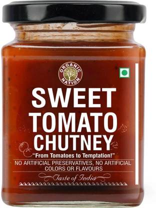 Organic Nation Sweet Tomato Chutney| Sweet & Tangy Dip | Natural Ingredients Chutney Paste