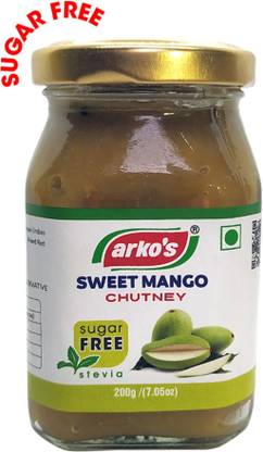 ARKOS Homemade Sugar Free Sweet Mango Chutney, 200g Chutney Paste