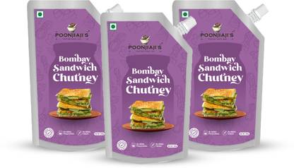 poonjiaji"s Bombay Sandwich Green Chutney 600g | No Preservatives Chutney Paste