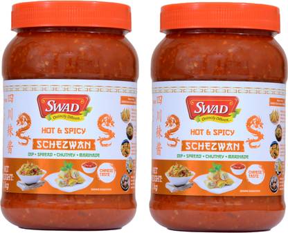 SWAD Hot & Spicy Schezwan 2kg | Dip | Spread | Chutney | Marinate Chutney Paste
