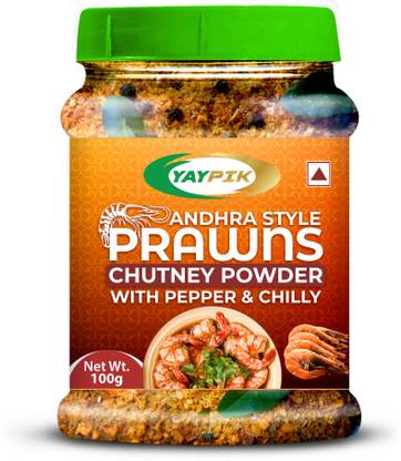 YAYPIK Andhra Flavoured Prawns Powder with Blackpepper and Chilli Clean