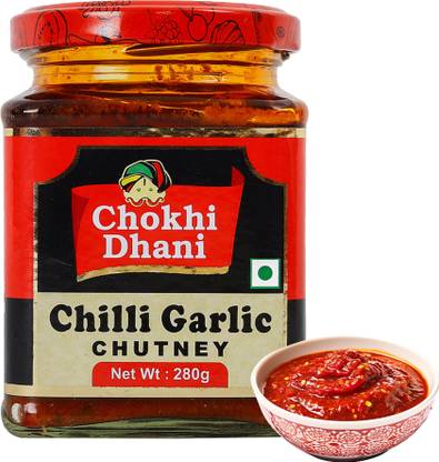 Chokhi Dhani Chilli Garlic Chutney| Lahsun Ki Chutney | 280gm Chutney Paste