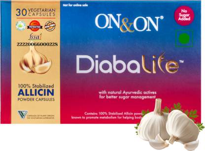 on and on Diabalife 30 Vegetarian Capsules, Best For Sugar Management, Elements Diabalife