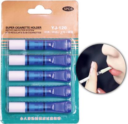 FITUP Smoking Pipe Cigarette Filter Holder Multi-Filtering Suitable for Regular Size Plastic Inside Fitting Hookah Mouth Tip