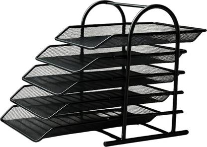 Goodwill Tech 5-Tier Tray Document and File Organizer – Ideal for Office, School, Home, 5 compartment, Black, stylish & premium look Clarinet