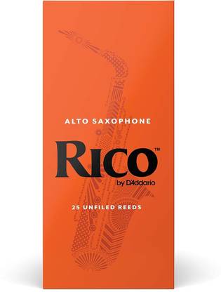Daddario Rico Alto Sax Reeds, Strength 2.5, 25-pack Clarinet