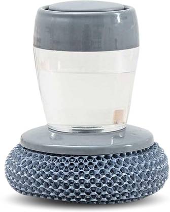 REEUZA Tar Brush Dish Cleaning Brush Liquid soap Dispenser, TB1 Kitchen Cleaning Tool Handle Scratch Brush
