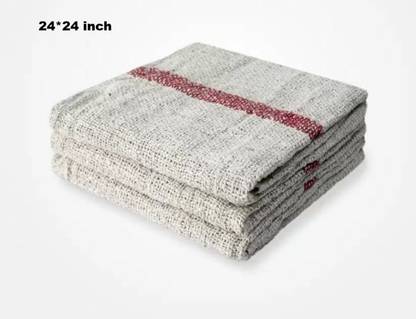 SHA Cotton Cleaning (Pocha)-(24*24 inch) Ideal for Home,Office &Kitchen Floor Pack 3 Wet and Dry Cotton Cleaning Cloth