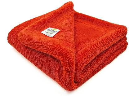 SOFTSPUN SOFTSPUN Microfiber Cloth for Car - 1600 GSM, 40x40 cms, 1 Pcs, Red Wet and Dry Microfiber Cleaning Cloth