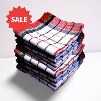 Ninki Fresh KITCHEN Cleaning Machine Washable Multipurpose Cotton Checked Kitchen Towels Dry Cotton Cleaning Cloth