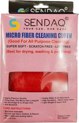 Sendaq Micro Fiber Cleaning Cloth Red Color Dry Microfiber Cleaning Cloth