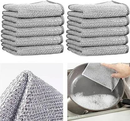 Maahixa Dish Wash Cloth Multipurpose Dishwashing Rags Non-Scratch Wire Wet and Dry Microfiber, Polyester, Nylon Cleaning Cloth