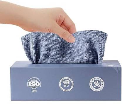 Eopzo Cleaning Cloths with Dispenser Box Cleaning Rag Towel For Pots, Home, Car Window Wet and Dry Microfiber Cleaning Cloth