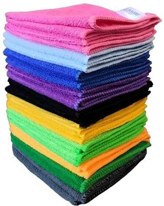 HOMEXCEL Cleaning Cloth Multicolor 30x30 pack of 12_124 Dry Microfiber Cleaning Cloth