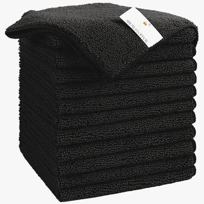 SHOWSTOPPER Reusable & Durable Black 40X40 CM Dry Microfiber Cleaning Cloth