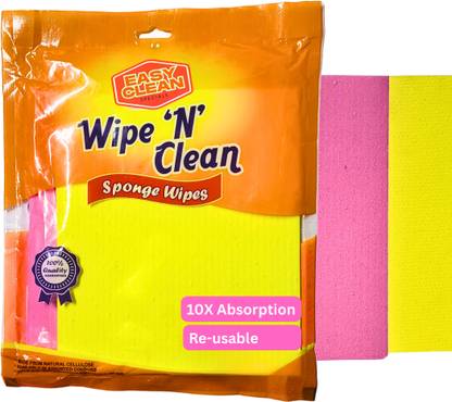 Dao Easy Clean Wipe 'N' Clean Reusable Sponge Wipes Wet and Dry Microfiber Cleaning Cloth