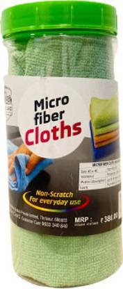 Delta carz DELTA CARZ Micro Fiber Cloth Pista Green, Highly Absorbent, Dry Microfiber Cleaning Cloth