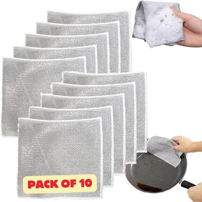 WebDealz Pack of 10 Dishwashing Scrub/ Steel WIre Cloth Pads CCX10.55 Dishwash Bar
