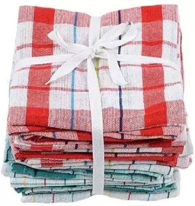 PITRADEV 100% Cotton, Multipurpose Kitchen, Chapatis Napkin and Cleaning Duster, Cloth Wet and Dry Cotton Cleaning Cloth