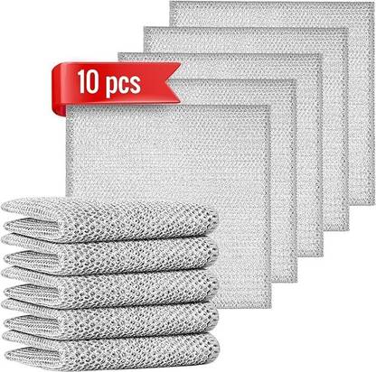 XEAMUSY Wire Dishwashing Rags for Wet and Dry Scrub Pad