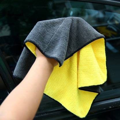 Manav Pack of 3 Double Sided Extra Thick Microfiber Cleaning Lint-free Towel 40x3.12 Scrub Sponge