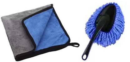 WINKCART Premium car drying towel with car interior Dashboard cleaning duster Wet and Dry Microfiber Cleaning Cloth