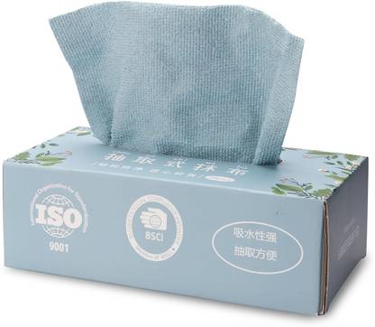 MELUDI Reusable Microfiber Cleaning and Drying Wipes with Dispenser Box Wet and Dry Cotton Cleaning Cloth