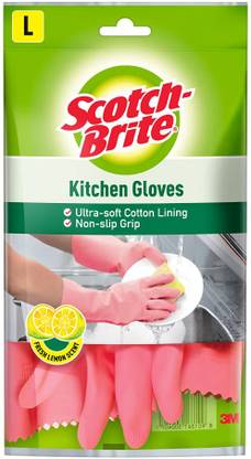 Scotch-Brite kitchen gloves for Dishwashing, kitchen cleaning Wet and Dry Glove