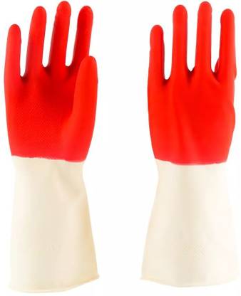 RBGIIT Washable Reusable Dish Washing Bathroom Toilet Cleaning gloves Wet and Dry Disposable Glove