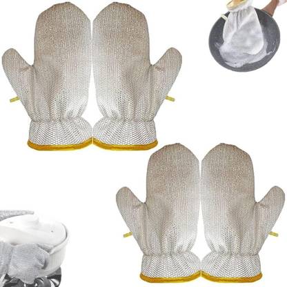 Varni Wire Dishwashing Gloves, Kitchen Cleaning Gloves, Household Cleaning Tools Wet and Dry Disposable Glove