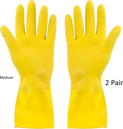 OTICA Heavy-Duty Reusable Rubber Hand Gloves for Dishwashing, Kitchen Cleaning Dry Glove Set