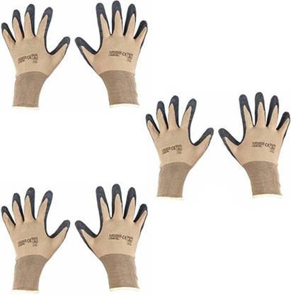 Frontier Pack of 3 Pairs Washable & Reusable Anti-Allergic Cotton Cleaning Gloves for Unisex Wet and Dry Glove Set